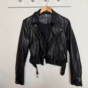 Women's Black Leather Jacket